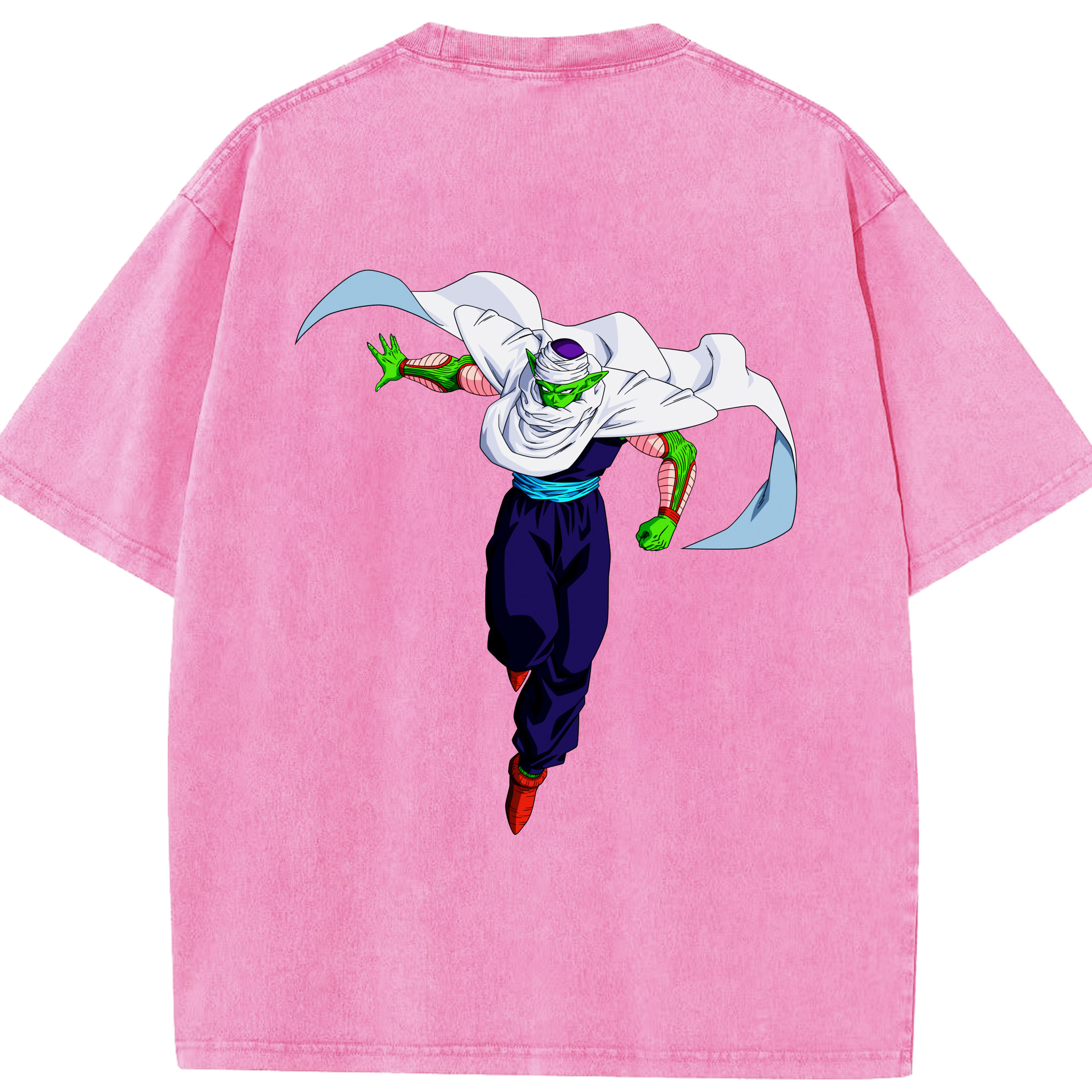 （画像用） ドラゴンボール ピッコロ DRAGON BALL Piccolo 綿100% ヴィンテージ風 半袖Tシャツ（背面プリント）